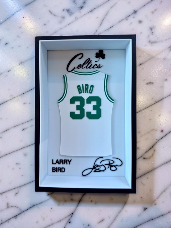 Generic Other - Larry Bird Jersey Display Box | Celtics Fan Gift | Basketball Wall Art